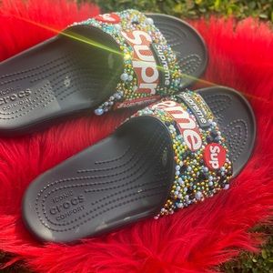 Dazzle crocs slides 🔥🔥